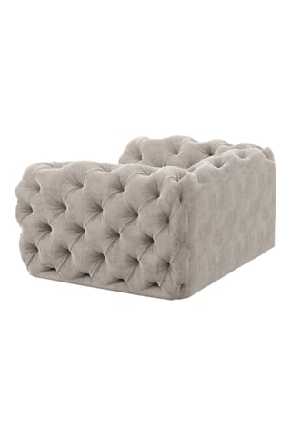 Fauteuil Honey - Crème - Tissu toucher velours
