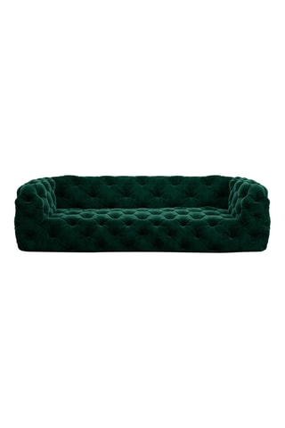 Canapé Honey - Vert - 3 places - Tissu toucher velours