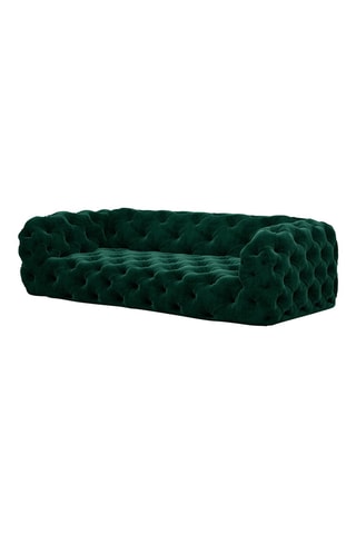 Canapé Honey - Vert - 3 places - Tissu toucher velours