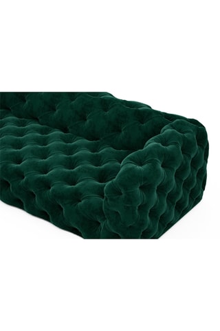 Canapé Honey - Vert - 3 places - Tissu toucher velours