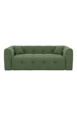 Canapé droit Baloo - Vert - 3 places - Tissu structuré