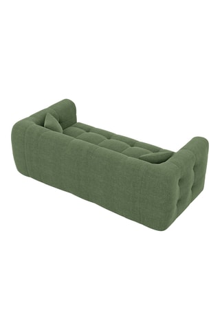 Canapé droit Baloo - Vert - 3 places - Tissu structuré