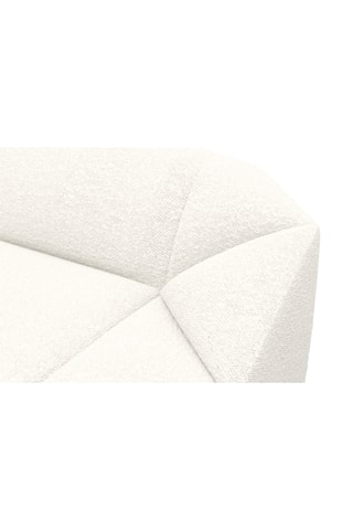 Canapé d'angle droit Laguna - Blanc - 5 places - Tissu bouclette