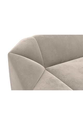 Canapé d'angle gauche Laguna - Beige foncé - 5 places - Tissu toucher velours