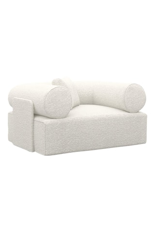 Fauteuil Ragusa - Blanc - Tissu bouclette