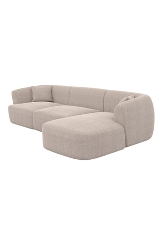 Canapé d'angle droit Form Ozura - Beige - 5 places - Tissu structuré