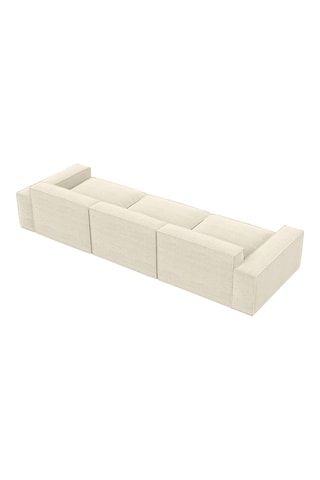 Canapé Lionel - Beige clair - 4 places - En tissu toucher velours côtelé