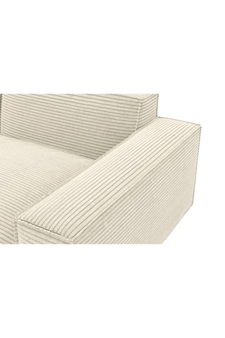Canapé Lionel - Beige clair - 4 places - En tissu toucher velours côtelé