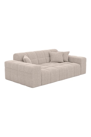 Canapé Cardano - Beige chiné - 2 places - En tissu structurel