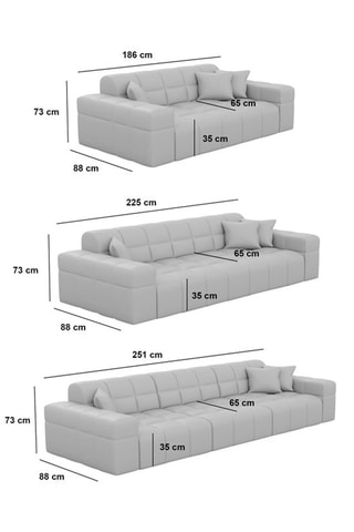 Canapé Cardano - Beige chiné - 2 places - En tissu structurel