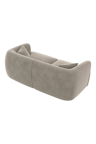 Canapé Ozura - Beige - 2 places - En tissu velours