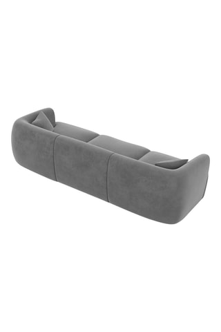 Canapé Ozura - Gris foncé - 3 places - En tissu velours