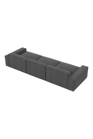 Canapé Lionel - Anthracite - 4 places - En tissu structuré