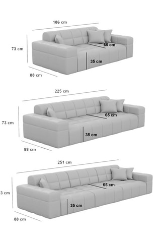 Canapé Cardano - Beige - 4 places - En tissu structuré