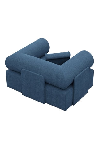 Fauteuil Ragusa - Bleu foncé - Tissu structuré