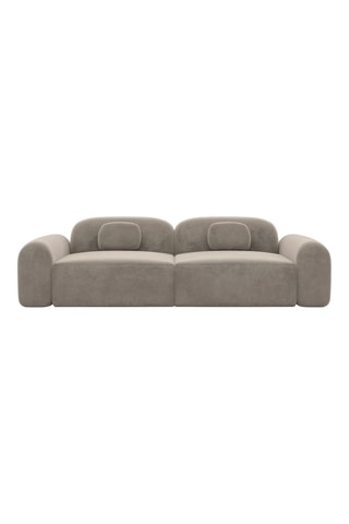Canapé Labucca - Beige foncé - 2 places - Toucher velours