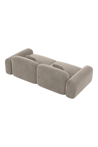 Canapé Labucca - Beige foncé - 2 places - Toucher velours