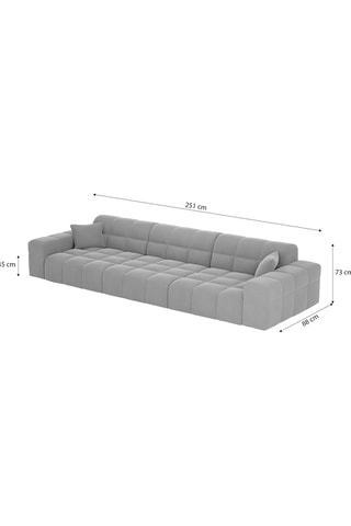 Canapé Cardano - Beige - 4 places - En cuir