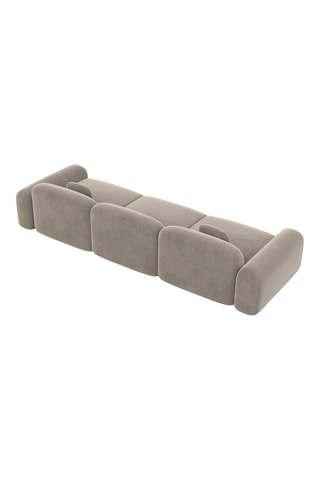Canapé Labucca - Beige foncé - 4 places - Toucher velours
