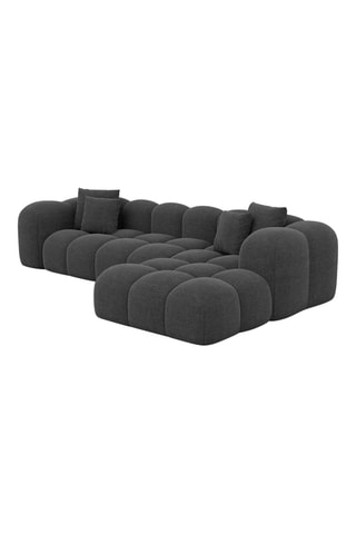 Canapé d'angle Nuvola - Anthracite - 6 places - Tissu structuré