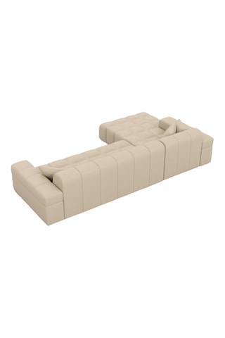 Canapé d'angle gauche Cardano - Beige - 5 places - En cuir