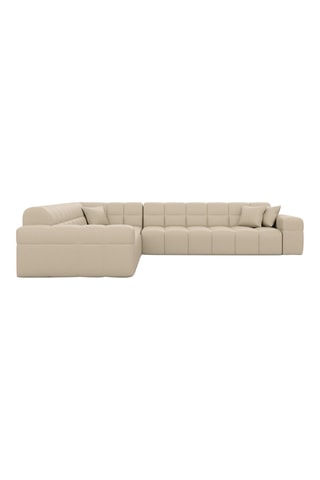 Canapé d’angle Cardano - Beige - 6 places - En cuir