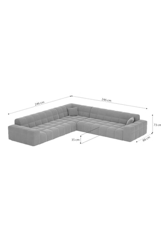 Canapé d’angle Cardano - Beige - 6 places - En cuir