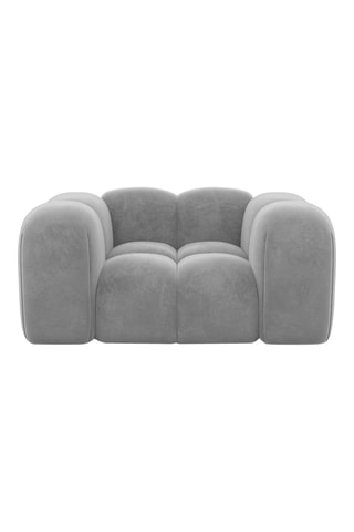 Fauteuil Nuvola - Gris clair - Tissu toucher velours
