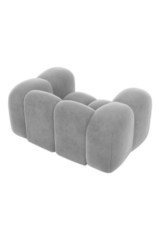 Fauteuil Nuvola - Gris clair - Tissu toucher velours