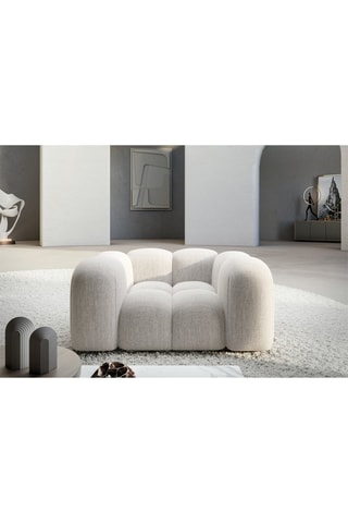 Fauteuil Nuvola - Blanc - Tissu structuré