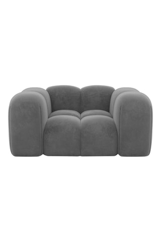 Fauteuil Nuvola - Gris foncé - Tissu toucher velours