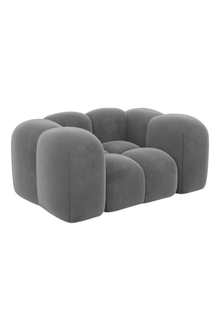 Fauteuil Nuvola - Gris foncé - Tissu toucher velours