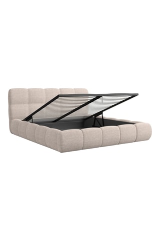 Lit-coffre Fabia - Couchage 160 x 200 cm - En tissu structuré