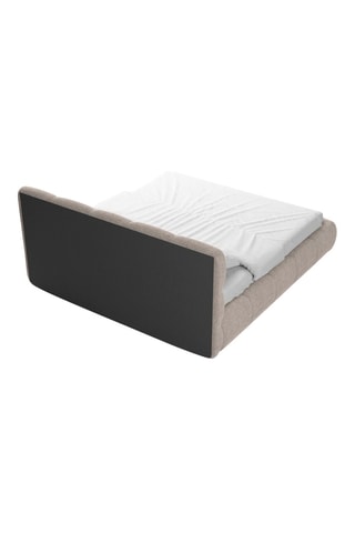 Lit-coffre Fabia - Couchage 180 x 200 cm - En tissu structuré