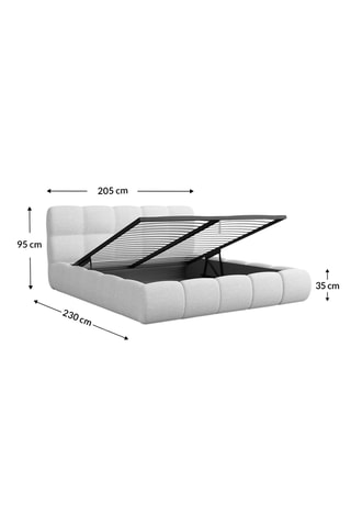 Lit-coffre Fabia - Couchage 180 x 200 cm - En tissu structuré