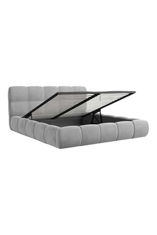 Lit-coffre Fabia - Couchage 140 x 200 cm - En tissu velours