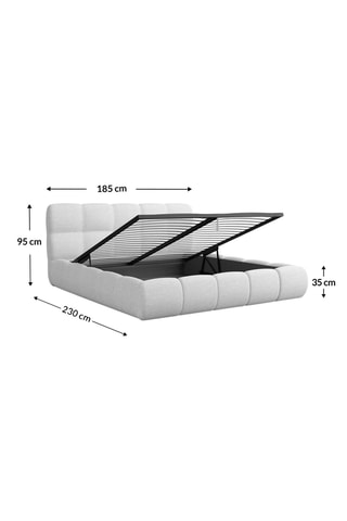 Lit-coffre Fabia - Couchage 160 x 200 cm - En tissu velours