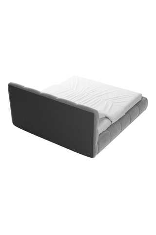 Lit-coffre Fabia - Couchage 180 x 200 cm - En tissu velours