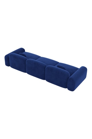 Canapé Labucca - Bleu cobalt - 4 places - En tissu velours