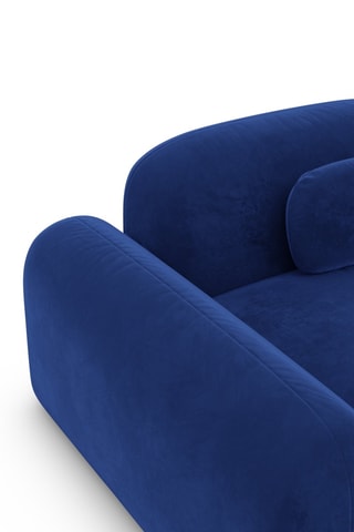 Canapé Labucca - Bleu cobalt - 4 places - En tissu velours