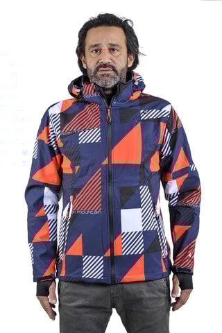 Jack met Capuchon Cover Peak Mountain - Marineblauw en Oranje