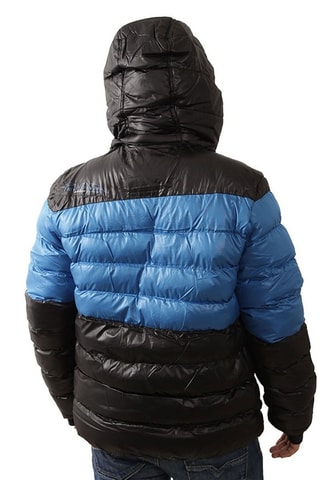 Gewatteerde Jas met Capuchon Captin Zwart en Felblauw