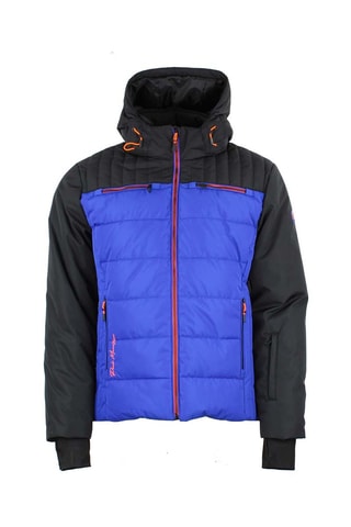Gewatteerde Jas met Capuchon Cadalpi Zwart en Blauw