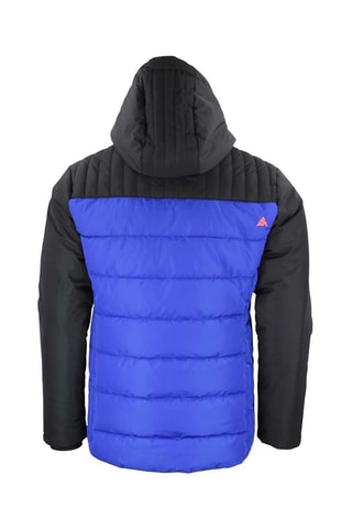 Gewatteerde Jas met Capuchon Cadalpi Zwart en Blauw