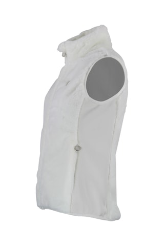 Mouwloos fleece jasje Avril - Ecru