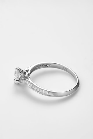 Ring Eclipse Witgoud, Diamanten en Topaas