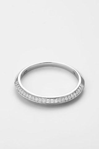 Ring Eclipse Witgoud, Diamanten en Topaas