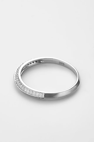 Ring Eclipse Witgoud, Diamanten en Topaas