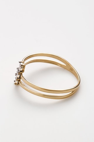 Anel Nós três Ouro amarelo e diamantes