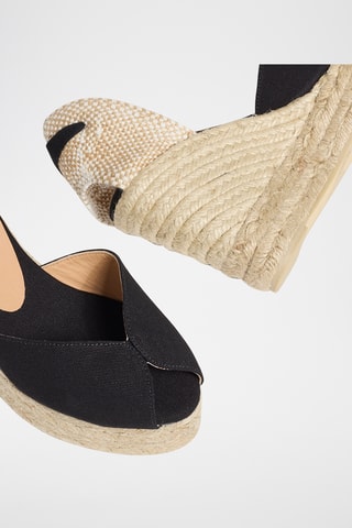 Espadrilles met Sleehak Bilina - Zwart